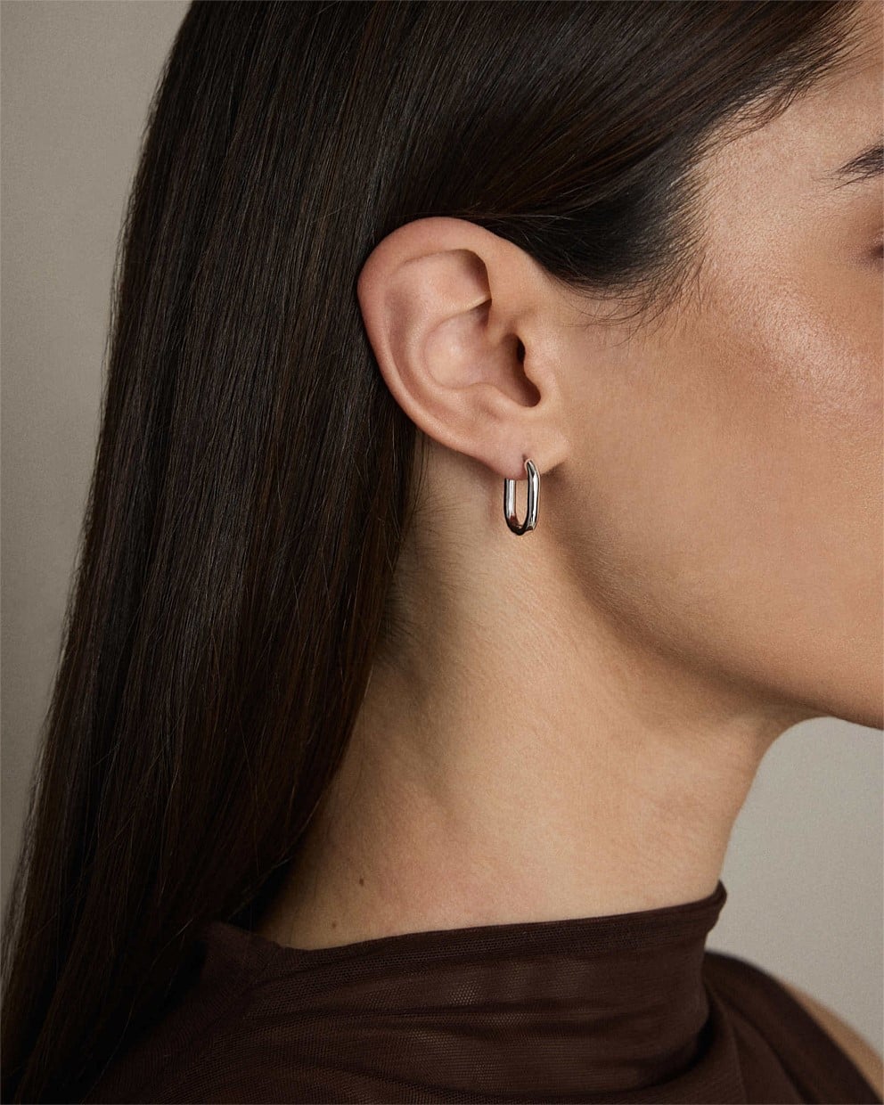 Linked Up Huggie Earrings